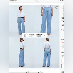 Madewell Harlow wide leg Jean